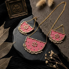 Rosé Kundan Set
